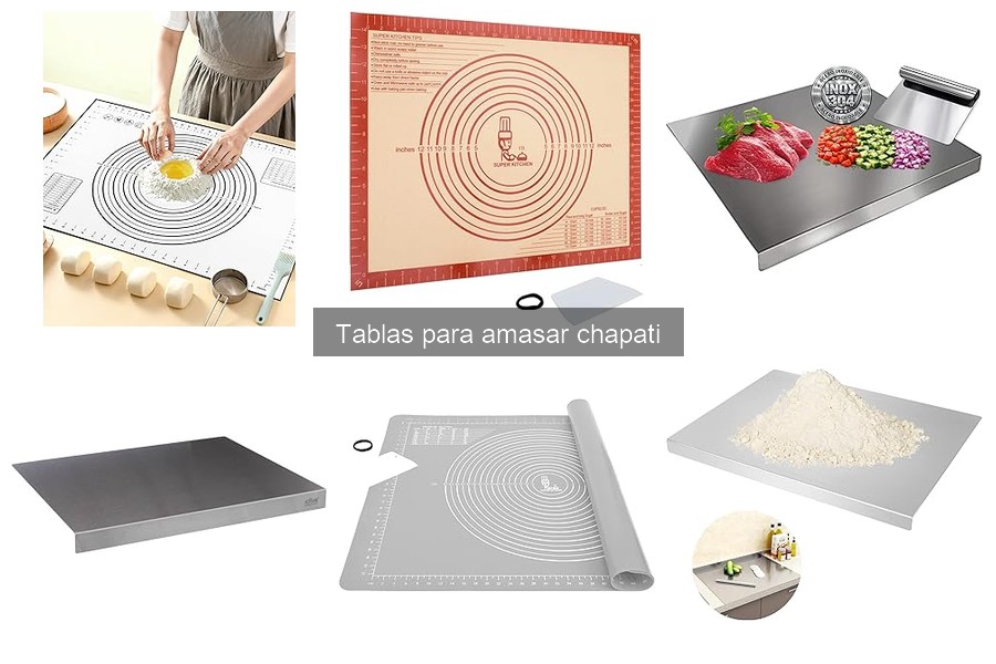 Accesorios esenciales para tablas de amasar chapati