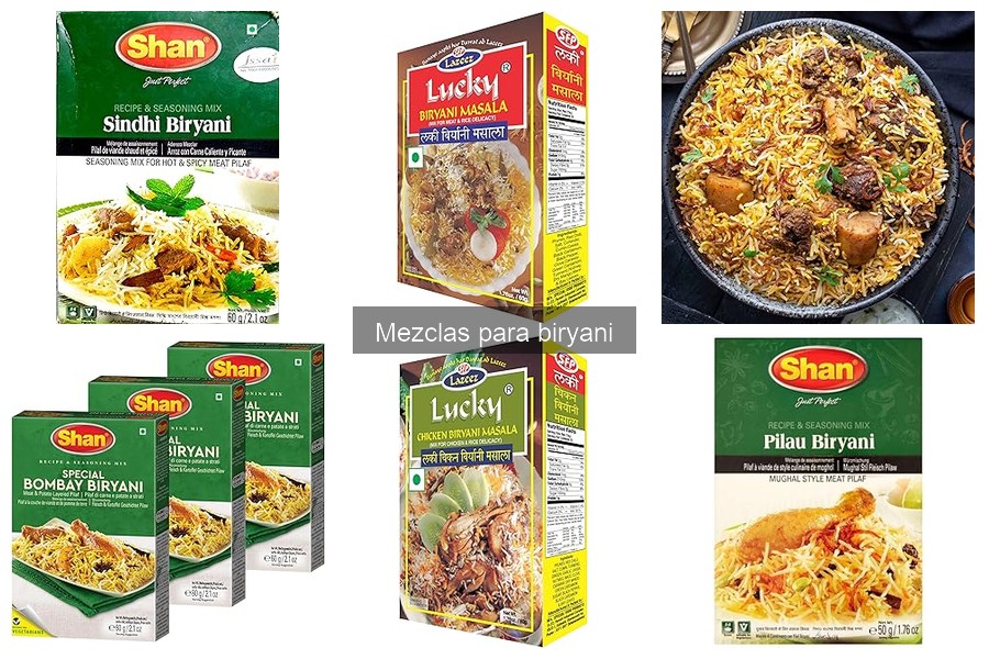 Ajustes en recetas de biryani sin mezcla adecuada