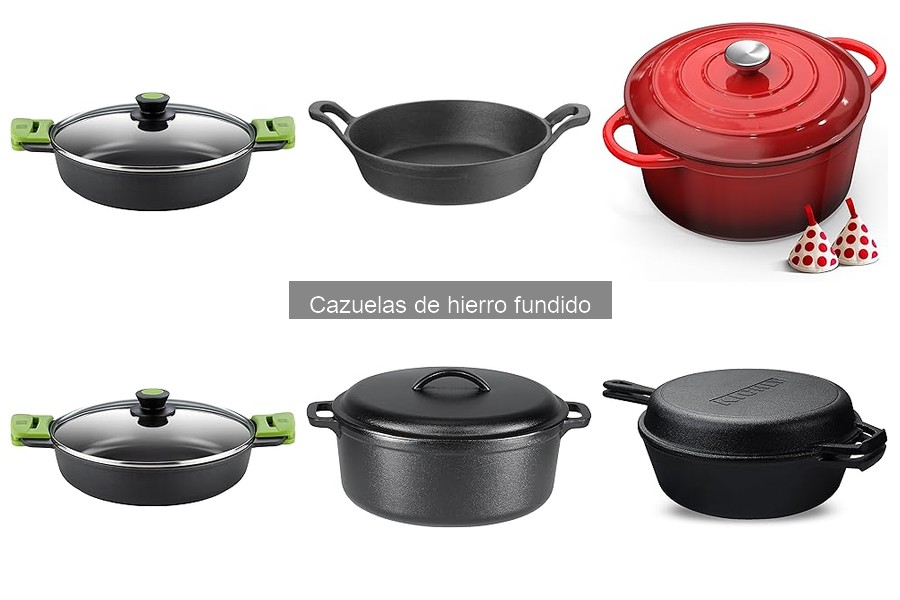 Alternativas a cazuelas de hierro fundido para cocinar