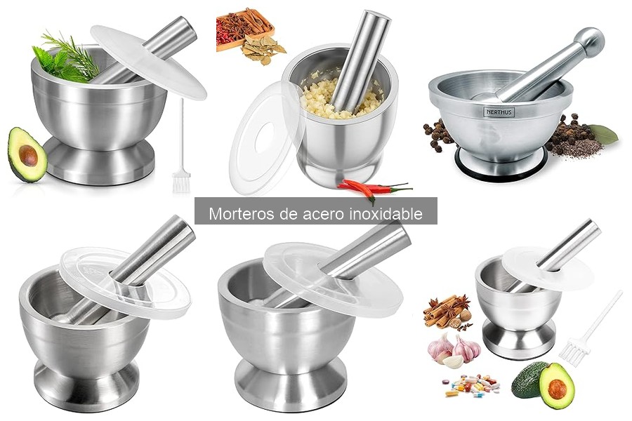 Alternativas al mortero de acero inoxidable en cocina