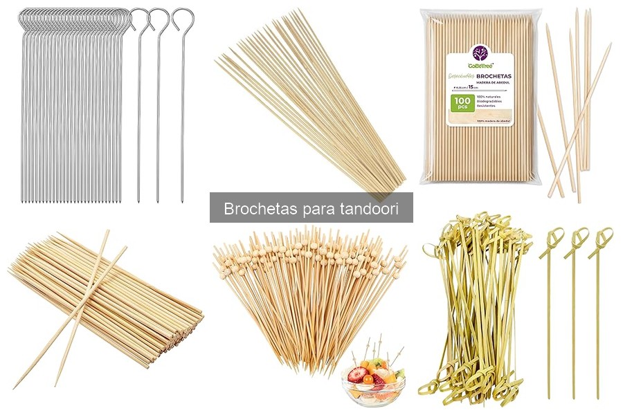 Comparativa de Brochetas de Madera y Metal para Tandoori