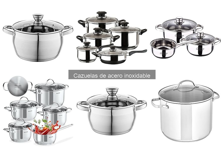 Comparativa de cazuelas de acero inoxidable vs otros materiales