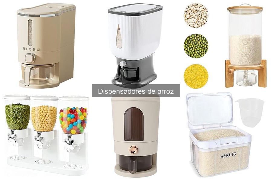 ** Comparativa de dispensadores de arroz grandes y pequeños