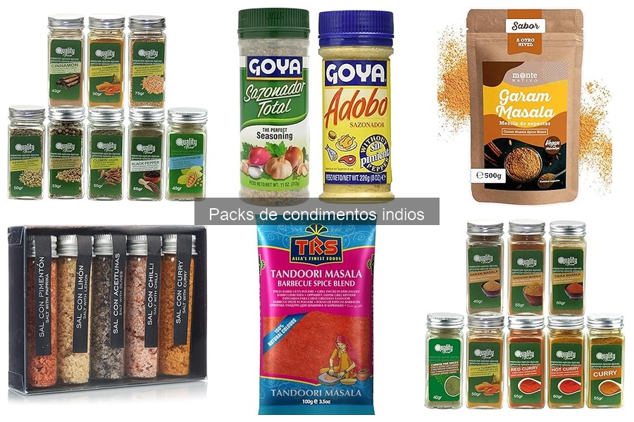 Comparativa de precios de packs de condimentos indios