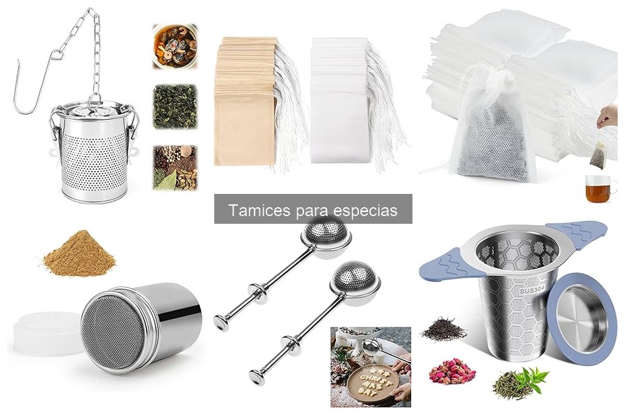 Comparativa de tamices para especias: acero, plástico y malla