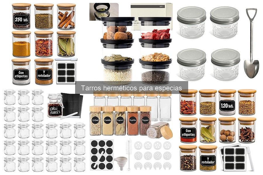 Comparativa de tarros herméticos: vidrio vs plástico para especias
