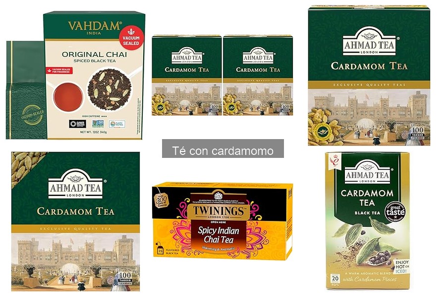 Comparativa de té con cardamomo y otras variedades