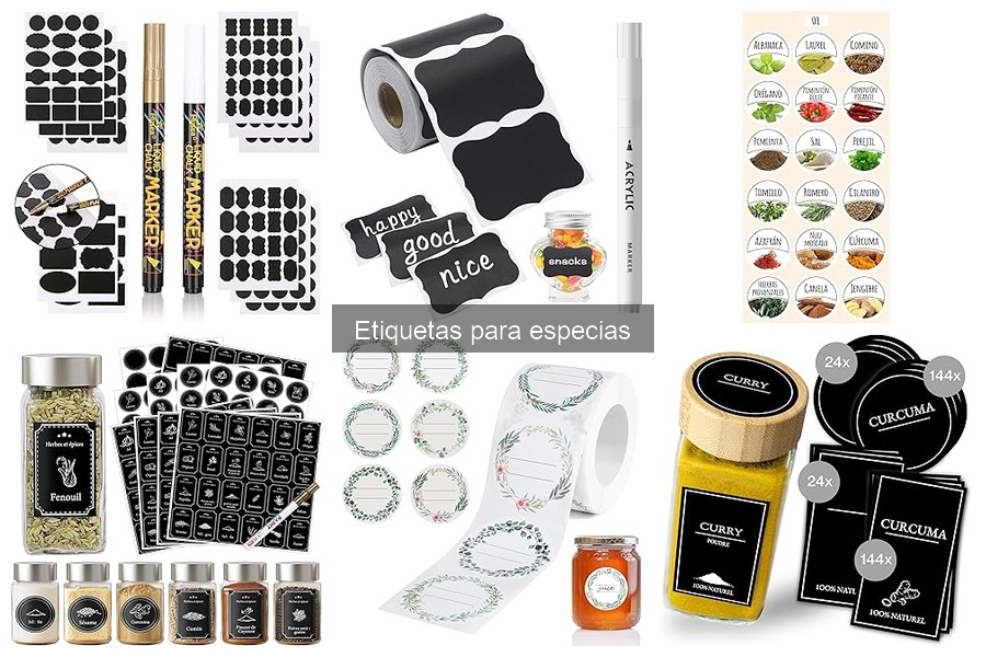 Dónde comprar etiquetas económicas para especias