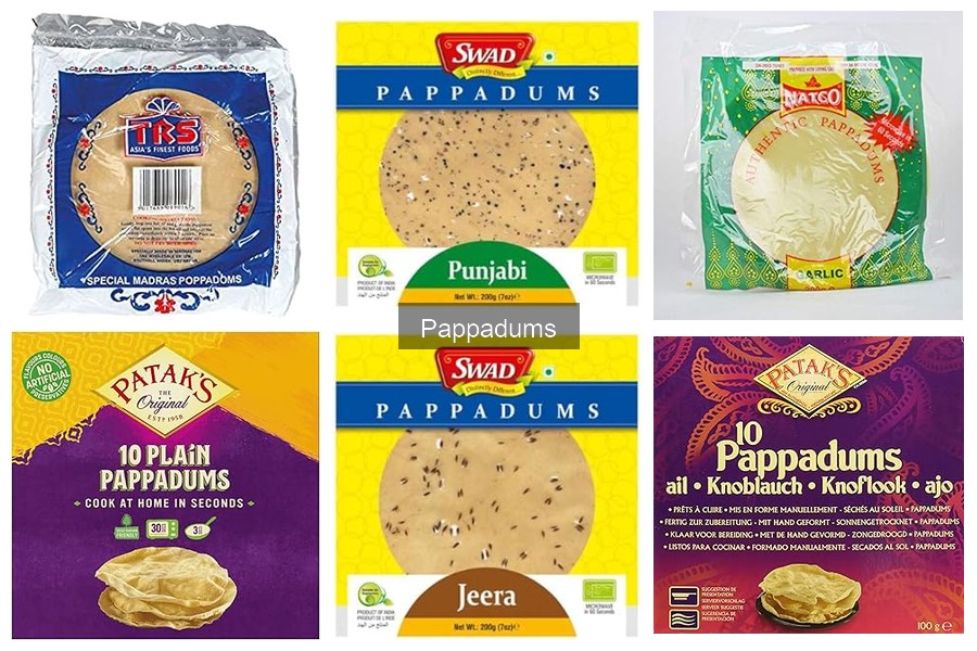 Historias culturales de los pappadums en la cocina india