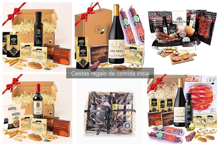Ingredientes esenciales en cestas regalo de comida india