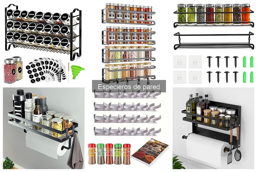 Mejores especieros de pared para cocinas pequeñas