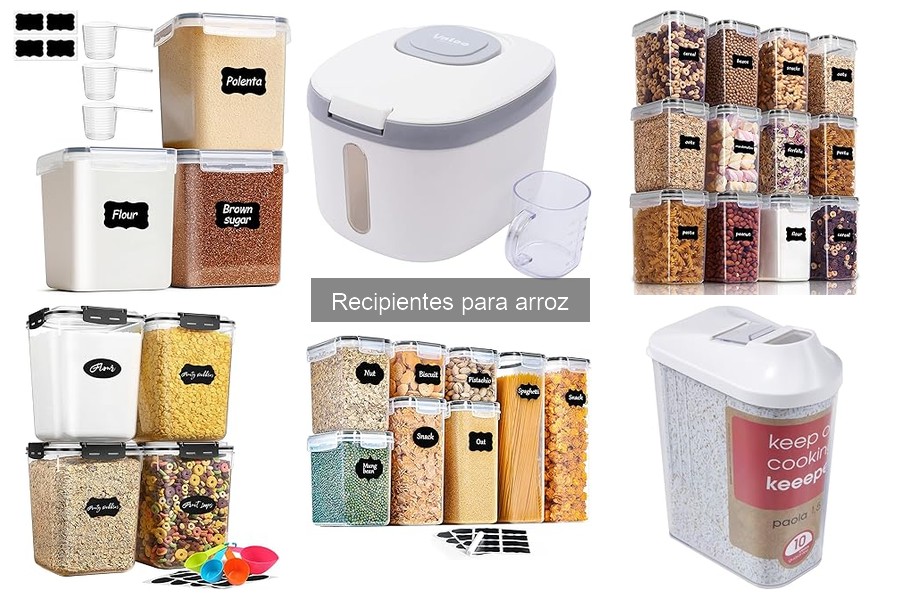 Mejores recipientes para arroz en cocinas pequeñas