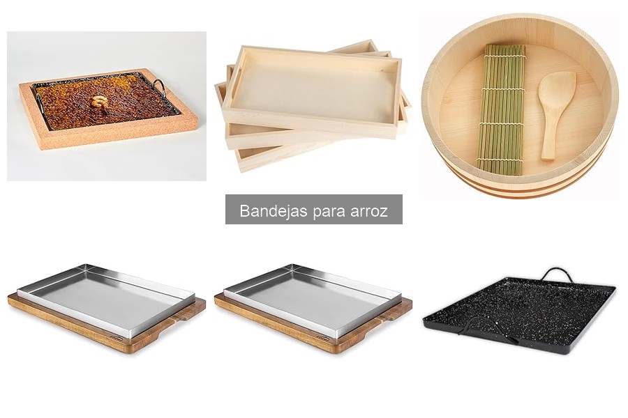 Mejores tipos de bandejas para arroz: materiales y diseños