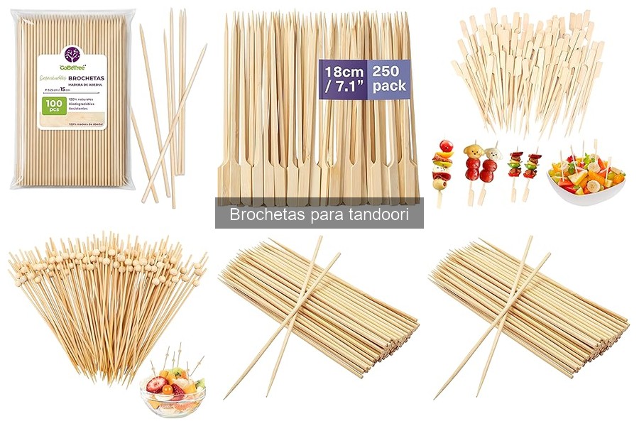 Seguridad de las brochetas de madera para cocinar en casa