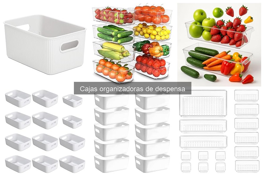 Tipos de cajas organizadoras de despensa para tu cocina