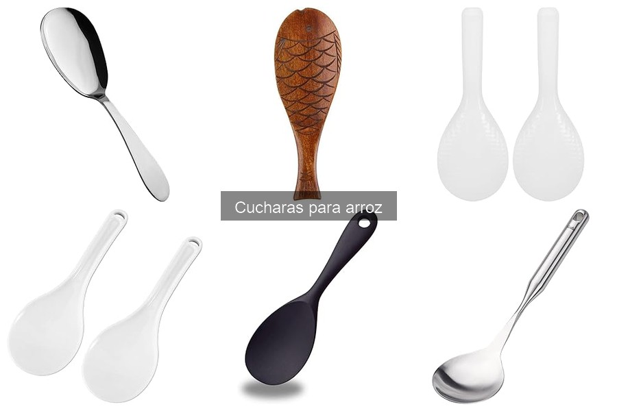Tipos de cucharas para arroz: materiales y características