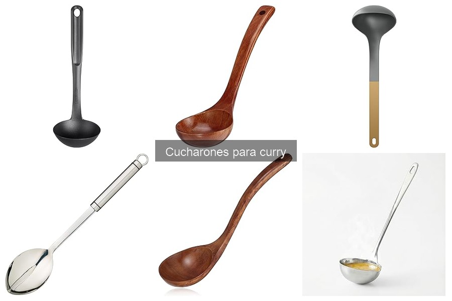 Tipos de cucharones para curry: guía de materiales y tamaños