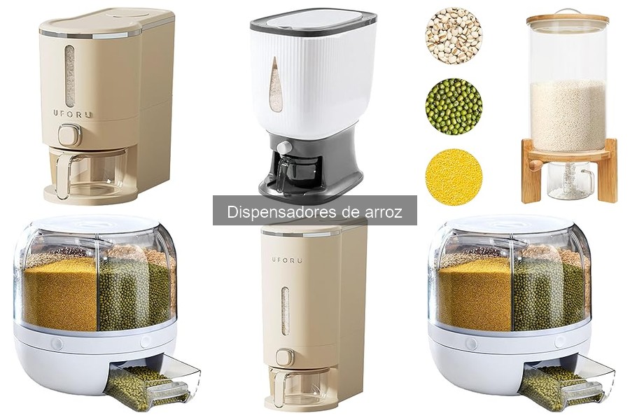 Tipos de dispensadores de arroz y sus características