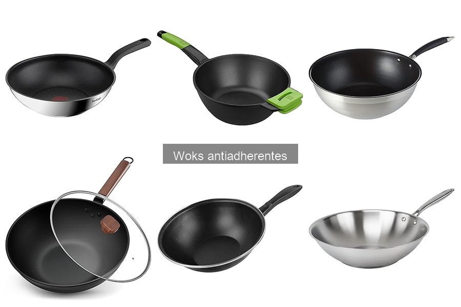 Tipos de woks antiadherentes: materiales y usos