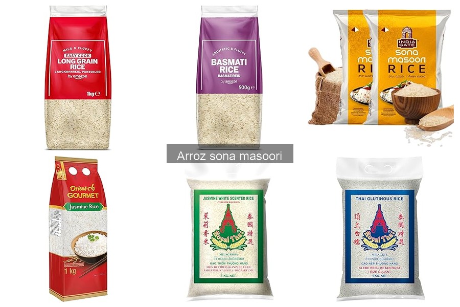 Valor nutricional del arroz Sona Masoori: beneficios y diferencias